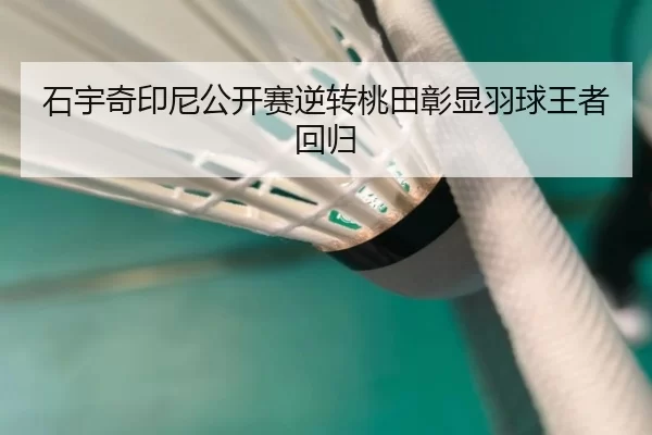 石宇奇印尼公开赛逆转桃田彰显羽球王者回归